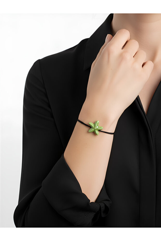 Star Macrame Rope Bracelet (Green)