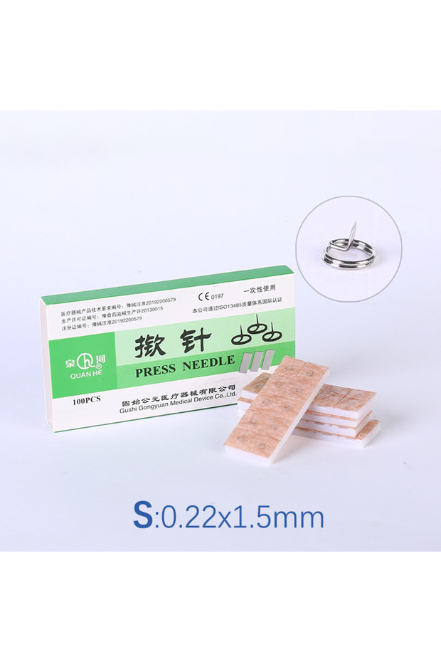 إبر سنابر للاستخدام مرة واحدة من JETTING مقاس 0.22×1.5 ملم، 100 قطعة/علبة، طقم إبر الضغط للآذان