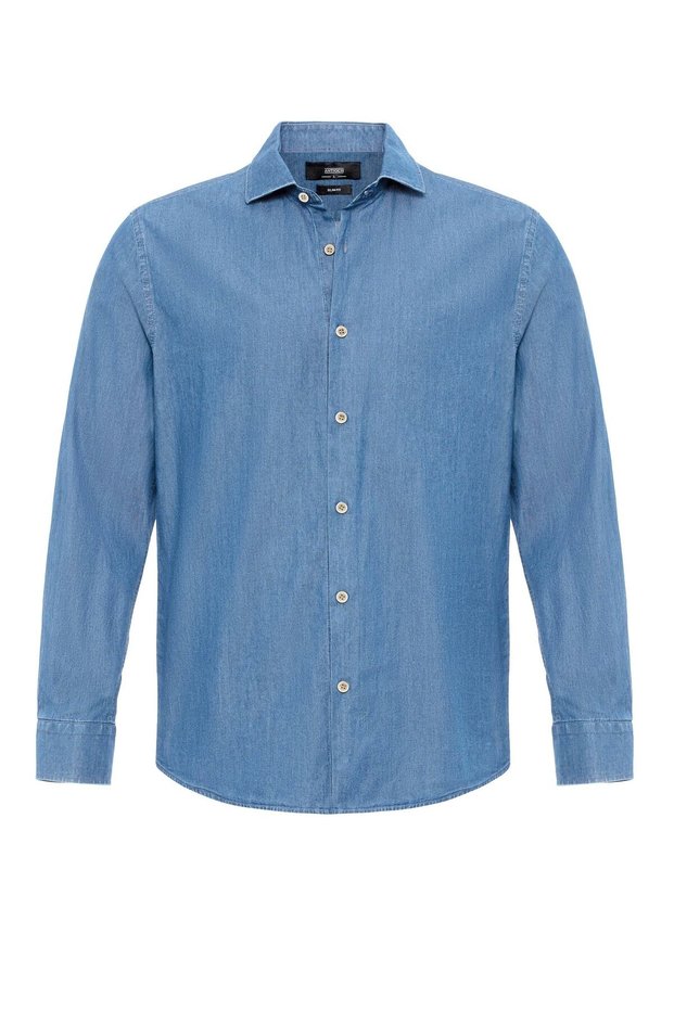 Long Sleeve Men's Denim Shirt