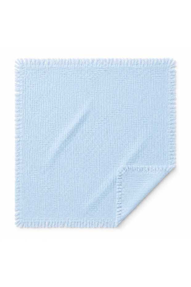 Muslin Baby Blanket 4 Layers 100% Cotton 120 X 100 cm 0-3 Months Blue