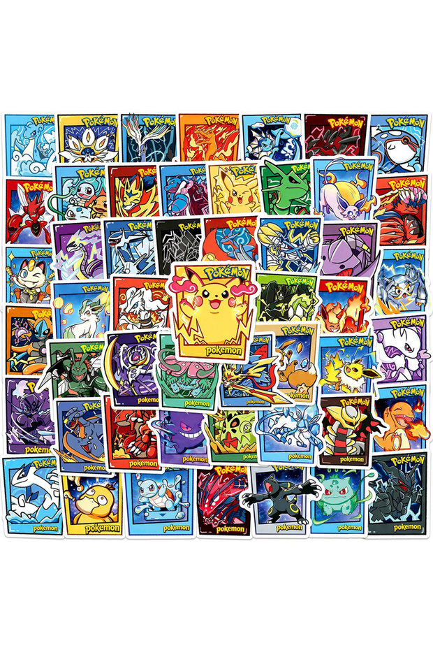 Random 50pcs 10/30/50pcs Funny Anime Pokemon Cartoon Stickers Pikachu Graffiti Decals DIY Skateboard