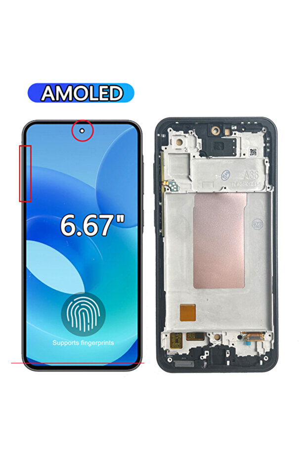 AMOLED With Frame New AMOLED Screen For A36 LCD Display Touch Screen Digitizer Assembly For ...
