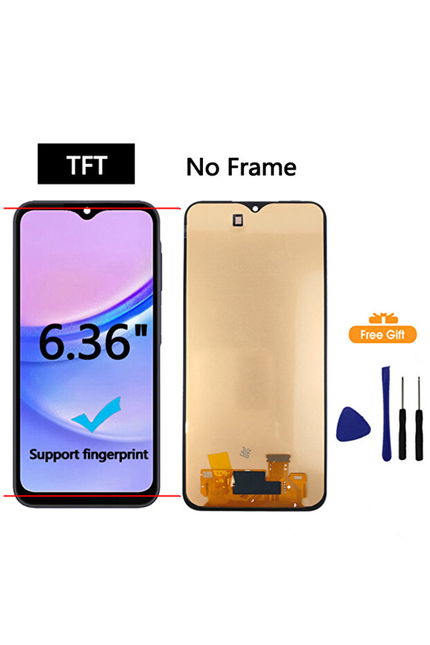 شاشة AMOLED جديدة بدون إطار لـ A15 4G 5G، شاشة LCD تعمل باللمس مع لوحة رقمية