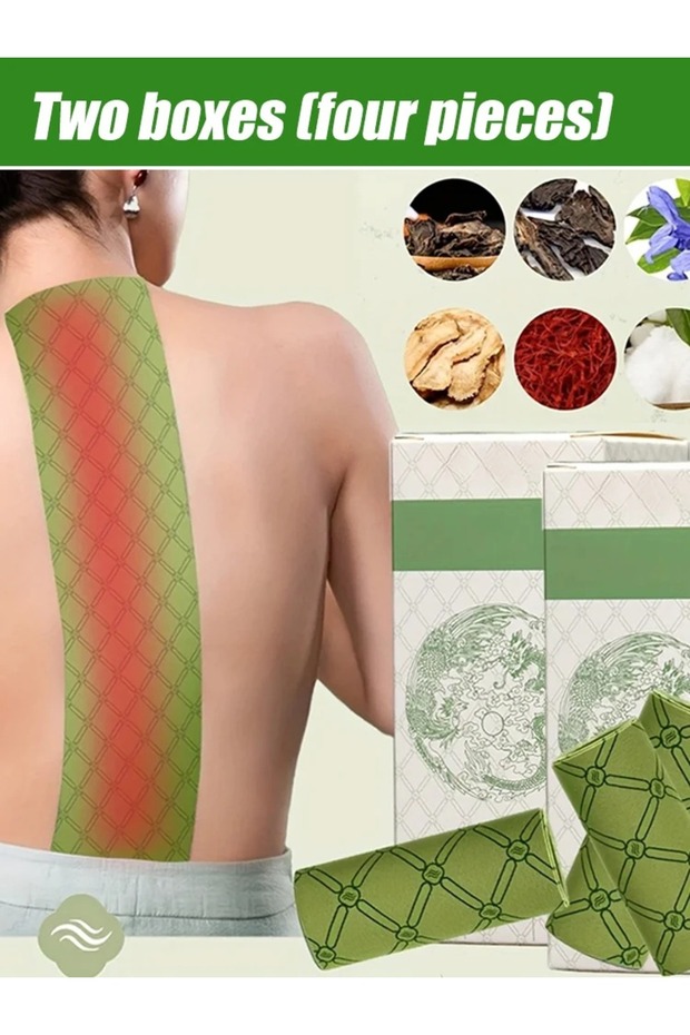 SLFDMJT-4PCS لاصقة تدفئة للظهر، لاصقة تدفئة بحجم ممتد، مصممة للظهر