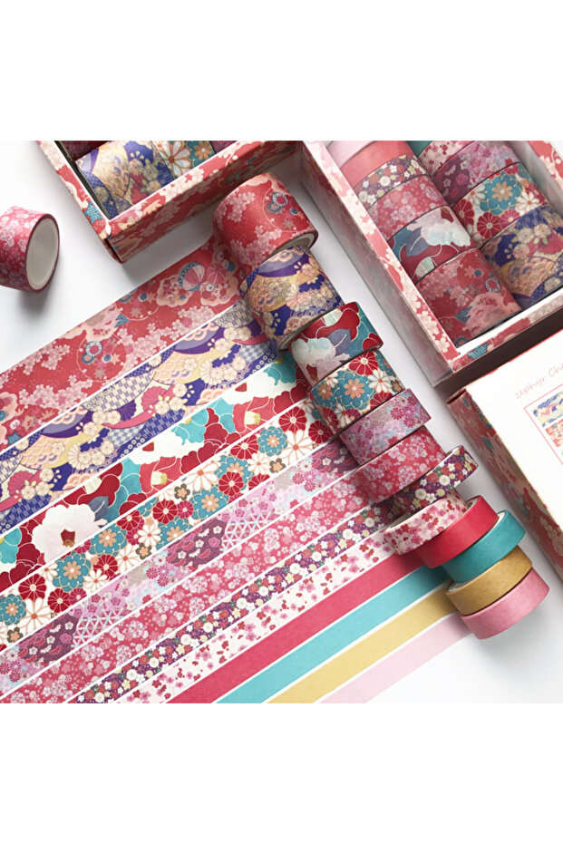 A-1 12 pcs/set Vintage Chinese Palace Style Washi Tape Set Scrapbooking DIY Journal Stationery Maski