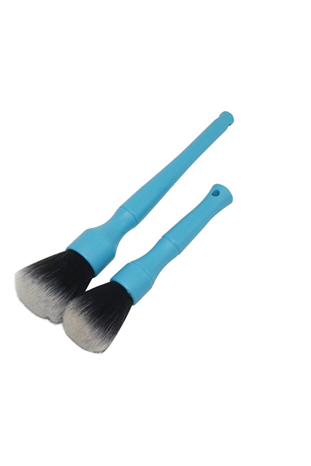 Blue 2 Pcs Mix Ultra-Soft Car Brush Auto Interior Detailing Brush with Synthetic Bristles Super Soft