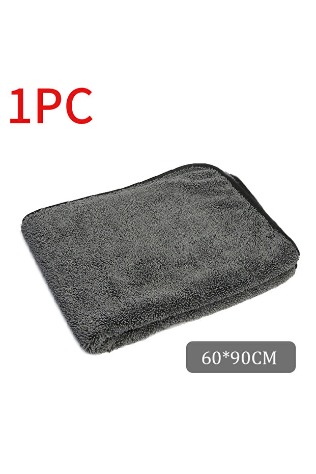 60X90cm 1PC SEAMETAL High-end Car Wash Microfiber Twisted Towel Super Absorbent Fast Drying Towels D