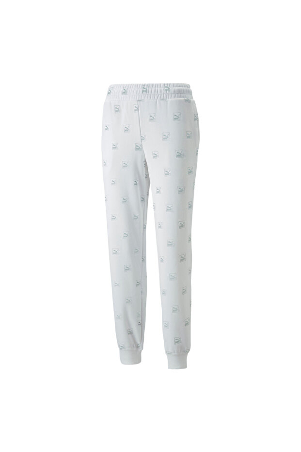 Women Brand Love Printed Sweatpants - White