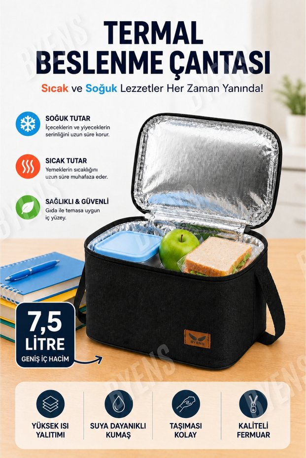 Thermal Bag Lunch Box Thermal Insulated Girls Boys Kids School Meal Carry Cooler with Thermos Cold-Keeping Camping Thermos 7.5 Liter