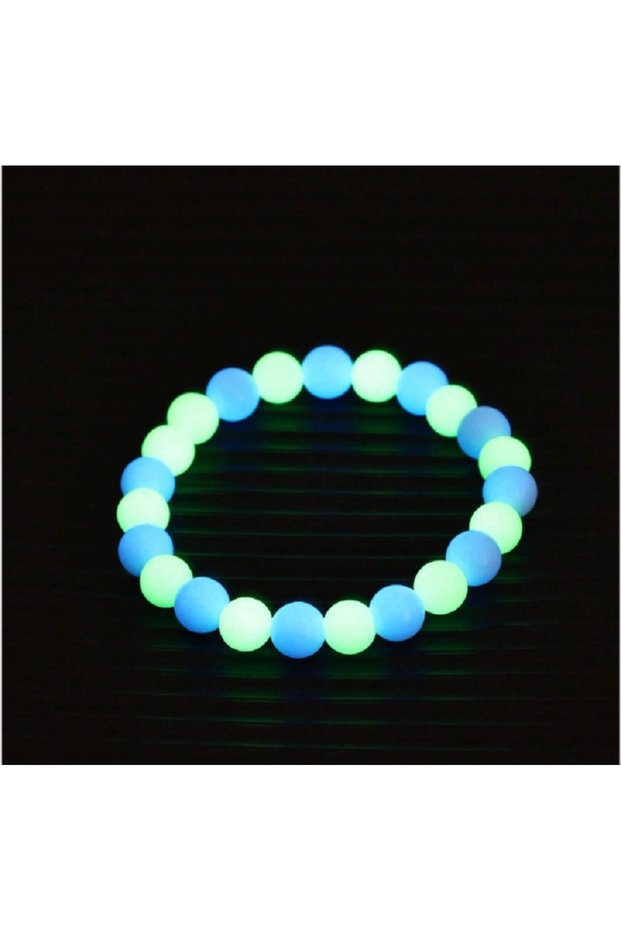 Glow-In-The-Dark Colorful Array Natural Stone Bracelet / Unisex Bracelet / Natural Stone Bracelet