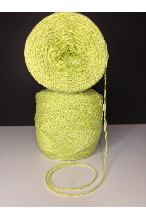 Pistachio Green Italian Mercerized Viscose (6 Layers of Wrapping) (Summer, Seasonal) Knitting Yarn 200Gr