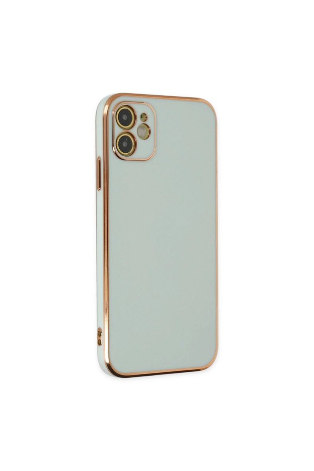 Apple iPhone 12 Case Volet Silicone - Light Green