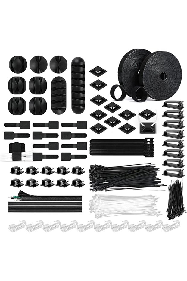 373PCS Cable Management Kit,Cable Organizer,Cable Holder,Cable Management,Wire Organizer,Electrical Cable Ties,Cable Straps,Cable Sleeves,Electrical Cable Wall Clips for Home&Office