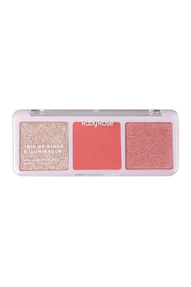 Paleta Blush și Iluminator Medium, 1 Bucată, Makeup Profesional - 2
