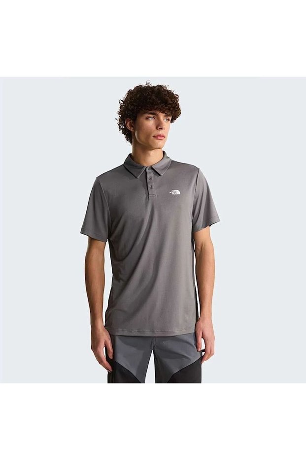Tanken Men's Gray Outdoor Polo Neck T-Shirt