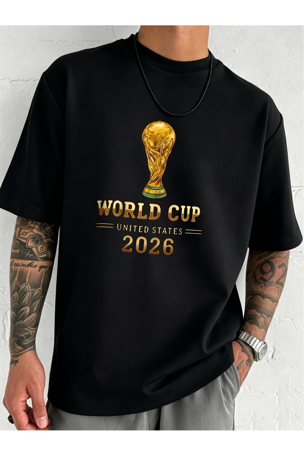 Unisex 2026 World Cup Printed T-Shirt Oversize T-Shirt Loose Fit