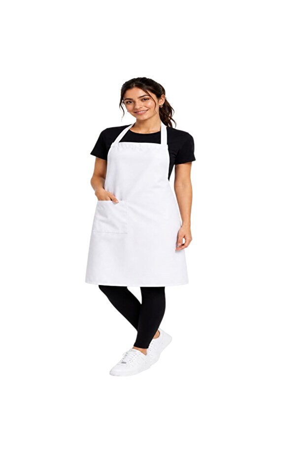مريلة طهي بيضاء للبالغين