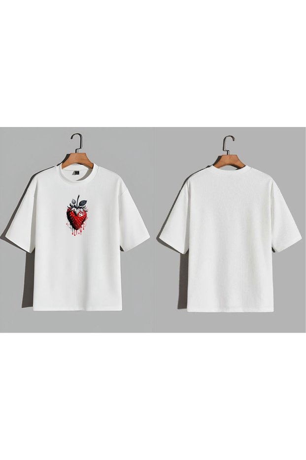 Strawberry Printed Oversized T-Shirt