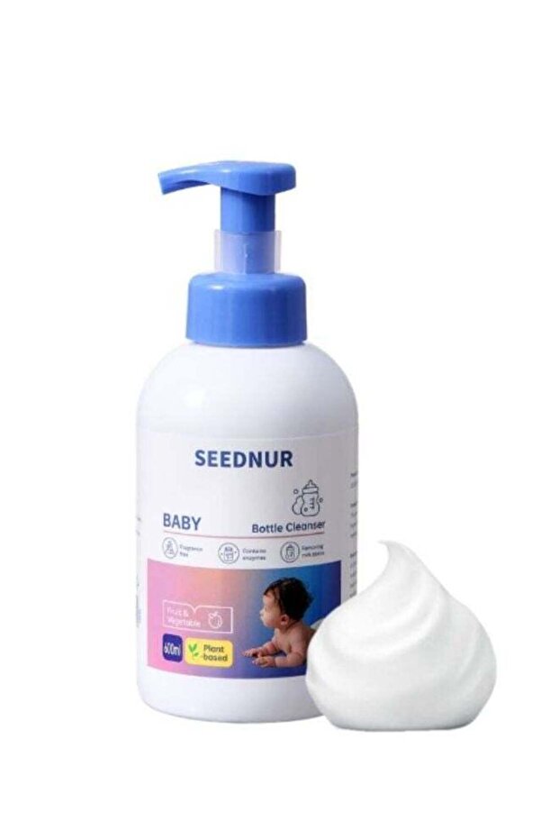 Baby Bottle and Fruit & Vegetable Cleanser, Fragrance Free, Contains Enzymes, Removing Milk Stains, 600ml Plant Based Baby Bottle Cleanser
