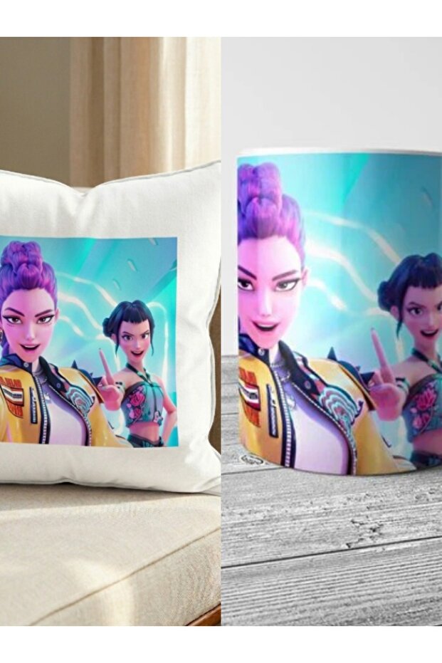 Kpop Demon Pillow + Mug Combo 4