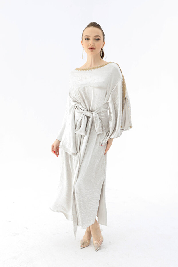 Soft Satin Kaftan - 7
