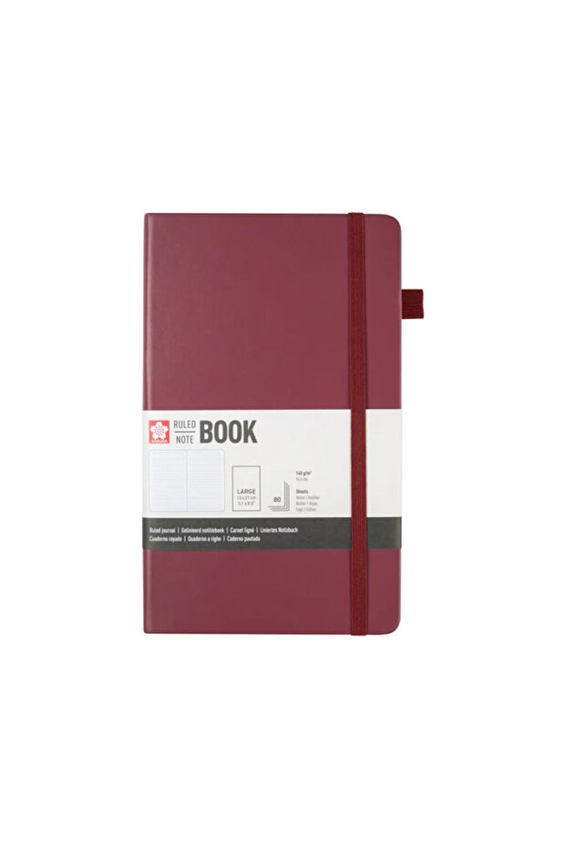 Ruled Notebook Mulberry 13X21Cm 140Gr 80 Sheets Lined Notebook
