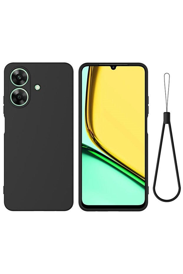 Solid Color Θήκη Σιλικόνης Black (Realme Note 60 4G) - 1