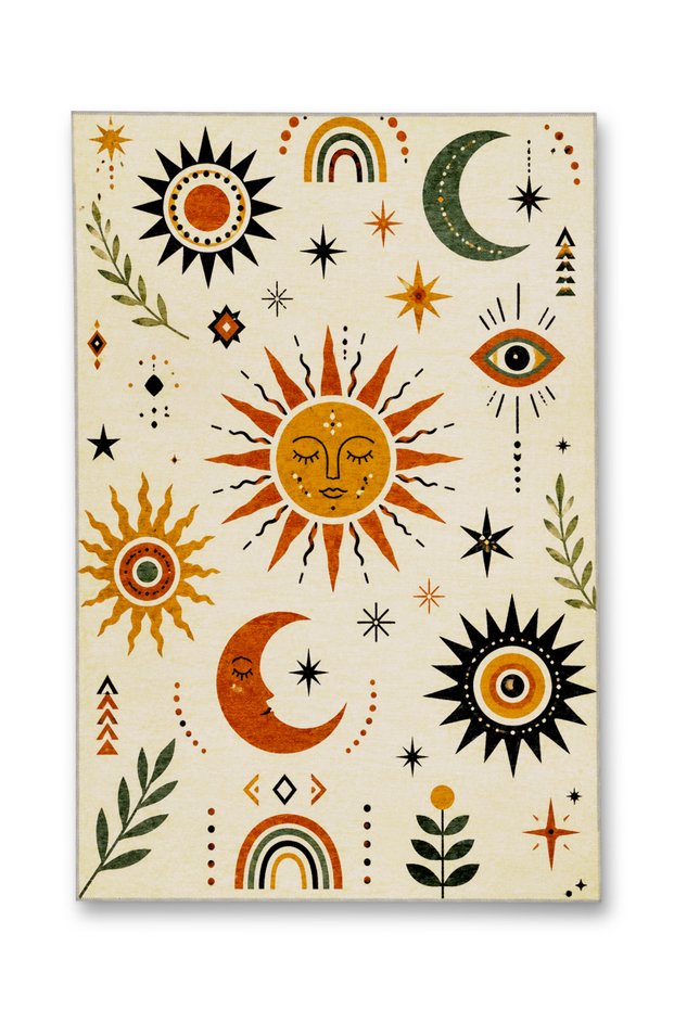 Sdt Shape Theme Patterned Modern Woven Base Decorative Carpet Sdt1643