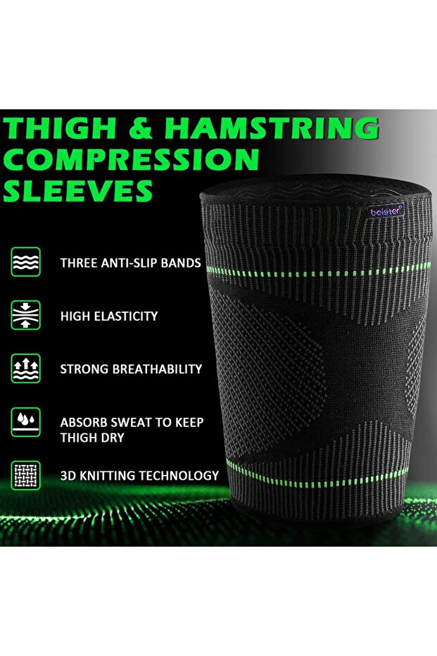 Thigh Compression Sleeves, Hamstring Support Brace - 1