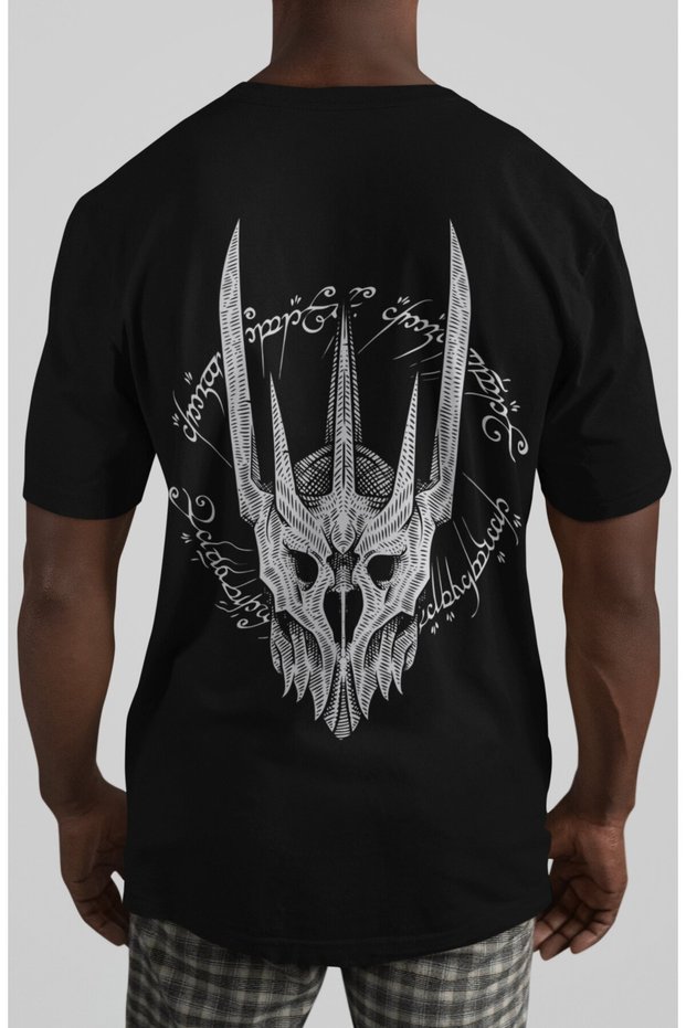 Legendary Movie the Lord of the Rings Back Printed Unisex Oversize T-Shirt