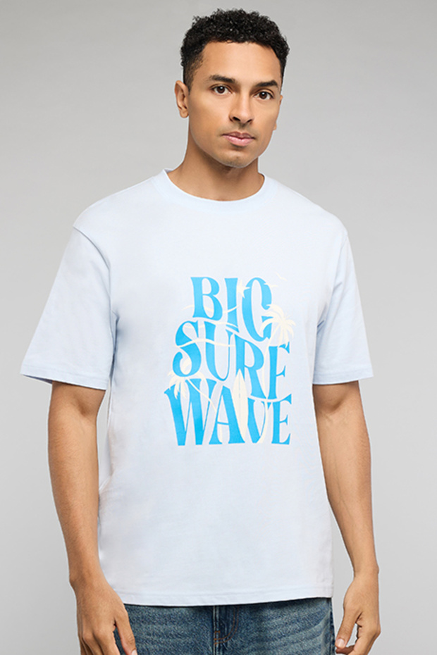 Printed T-Shirt with Crew Neck and Short Sleeves