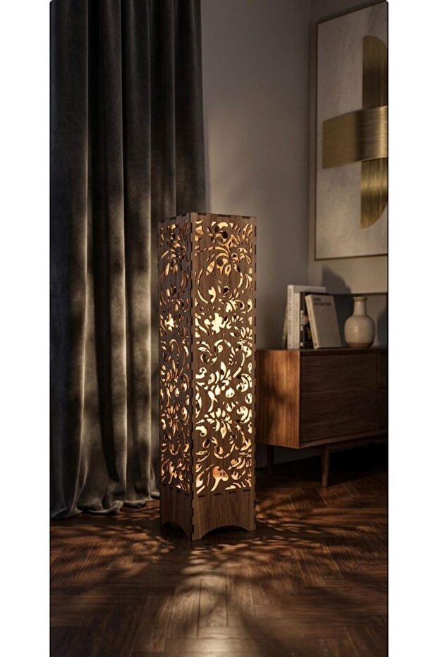 Büyük Boy Dekoratif Işıklı Yer Dekoru 6mm MDF | Salon ve Yatak Odası İçin LED Aydınlatmalı Sahne Dekoru | Romantik Ambiyans Lambası - 1