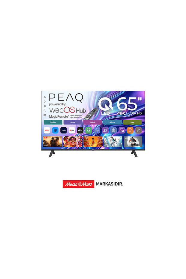 65Q90 65'' QLED Smart TV – WebOS İşletim Sistemli, Dahili Uydu Alıcılı 4K UHD TV