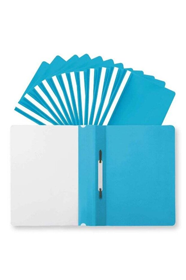 2Pcs Clear File Fasteners with Clip, A4 Plastic File Folders for Documents, Presentation Project Folders