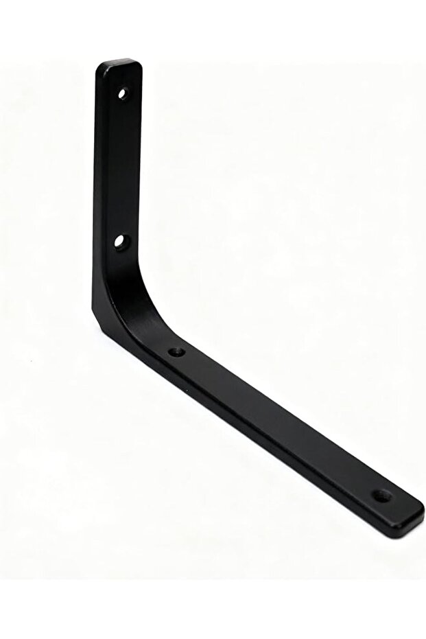 Pair of Shelf Brackets, One-Body Stamping No Welding Points, Steel with Baked Black