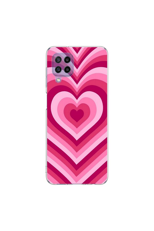 Samsung Galaxy M32 Compatible Heart 1 Design Transparent Case