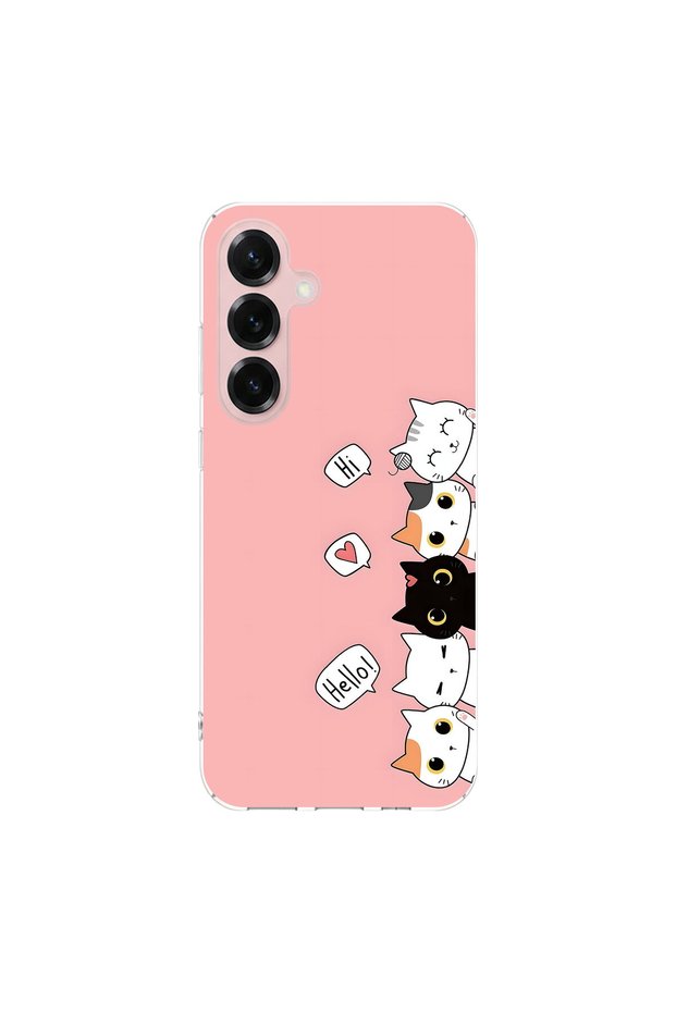 Samsung Galaxy S25 Plus Compatible Kedişler 2 Design Transparent Case