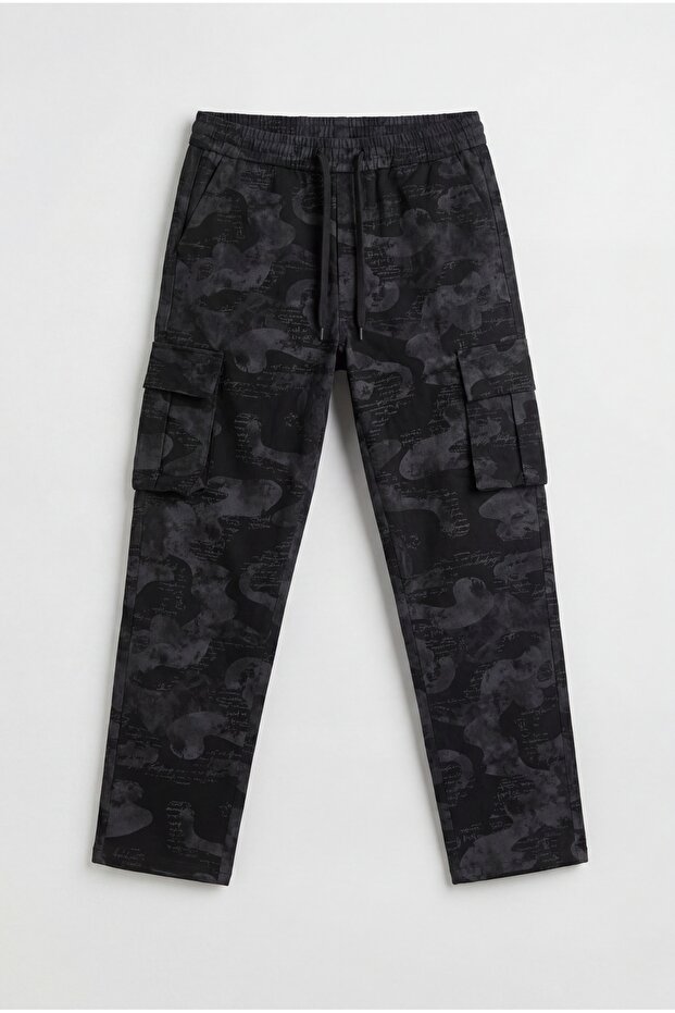 Camaflouge Printed Cargo Pants -Elasticated Waist