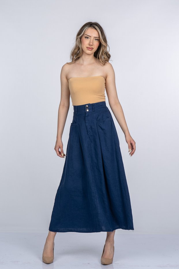 Women's Summer Laci Valerie Elegant and Sporty Linen Skirt Stylish Daily Comfortable 6899
