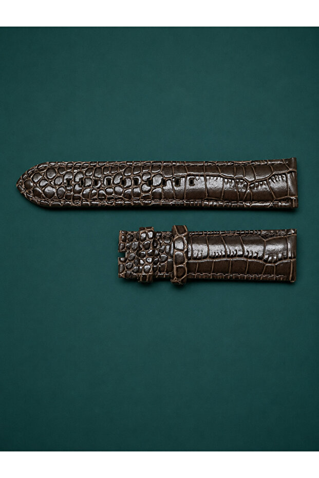 Original Compatible Genuine Patterned Crocodile Leather Watch Band 22mm