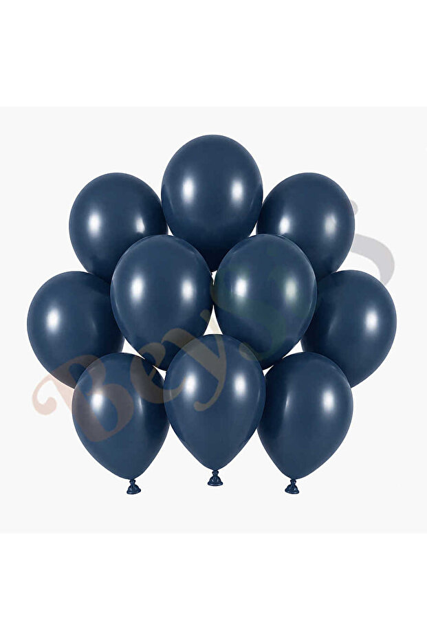 Storm Blue Color Latex Retro Balloon (13 cm) - 10 Pieces
