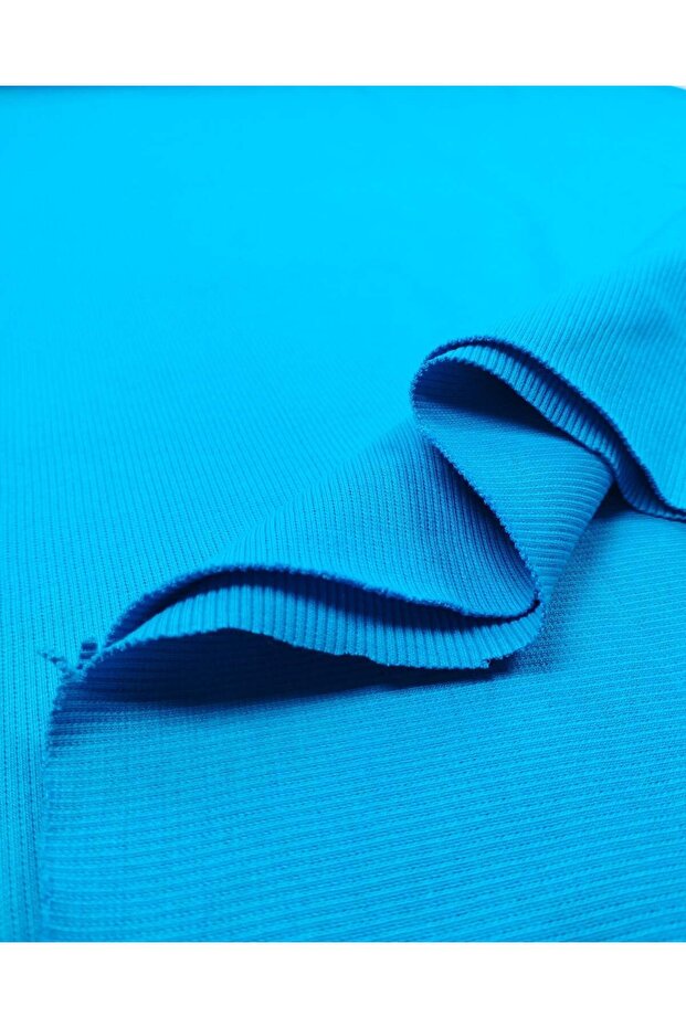Cyan Camisole Fabric Ribbed Textured Stretchy Bodysuit 120X220Cm
