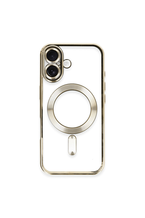 Case for iPhone 16 with Camera Lens Protection M-Safe Supporting Transparent Silicone Cross Cover