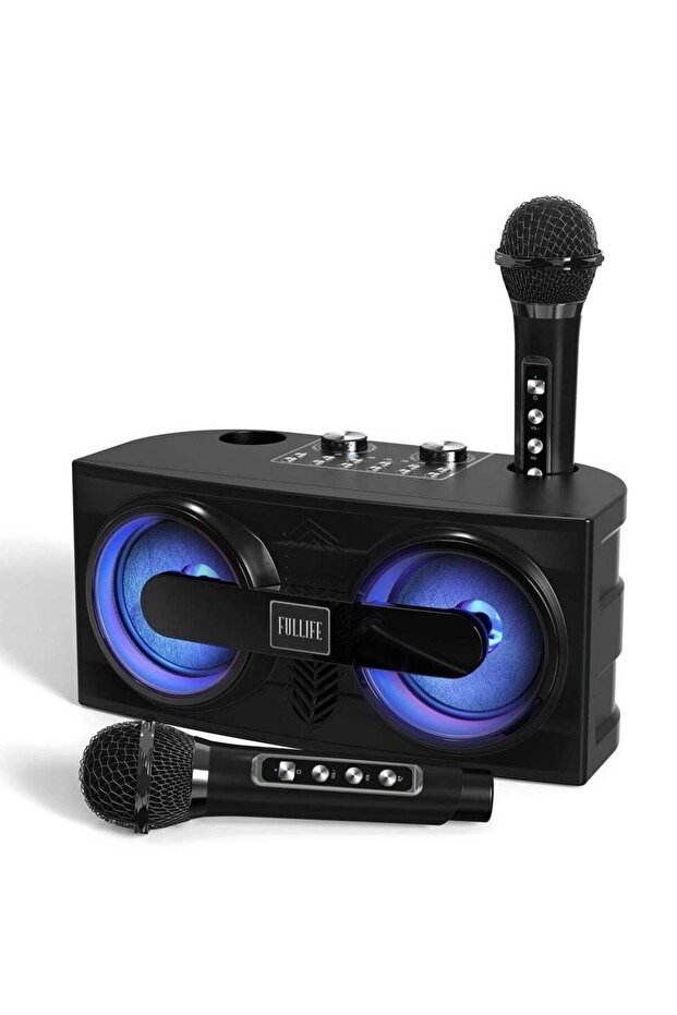 Portable M25 Karaoke Bluetooth Speaker With Dual Wireless Microphone