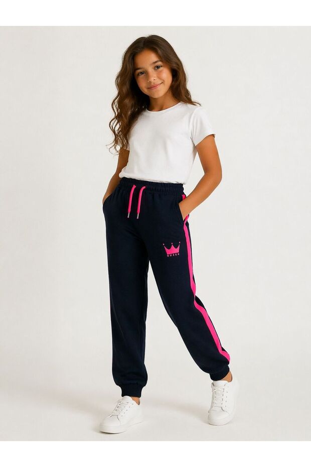 Girls' Sweatpants with Ribbed Legs