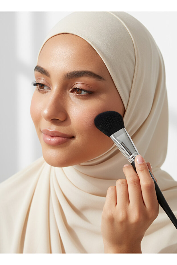 فرشاة تحديد الوجه والخدود بزاوية جانبية - أداة ذات شعيرات صوفية