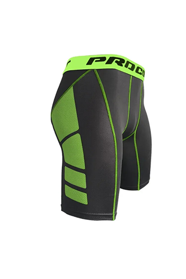 M T-FD8001-GN Men's Fashion Compression Shorts Gym Running Shorts Training Quick-Drying Comfortable