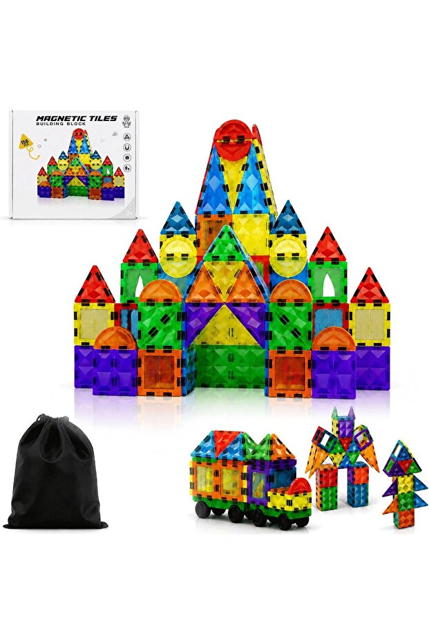 Magnetic building blocks with bags