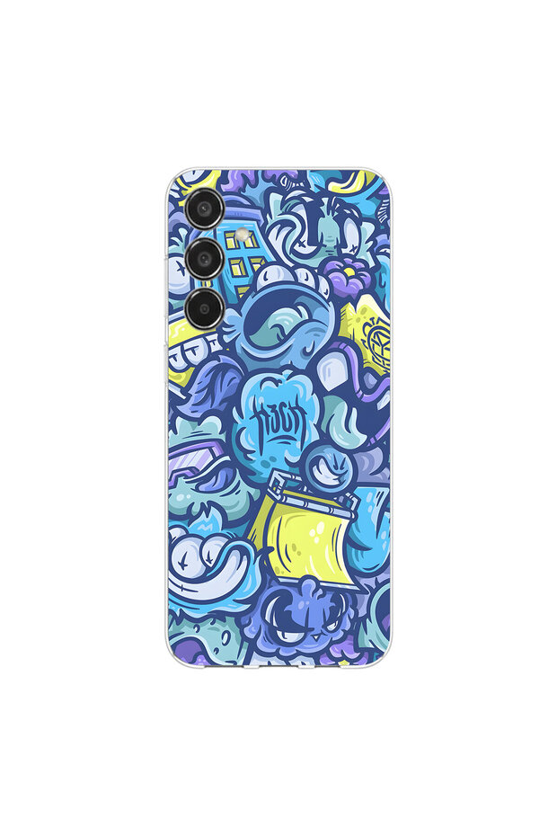 Samsung Galaxy M35 Compatible Graffiti 9 Design Transparent Case