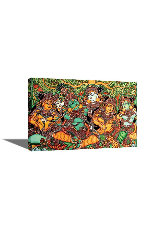 Alayra Framed Canvas Gallery Wrap Framed Painting | Radha Krishna | Home Decorative Gift Item |Frame